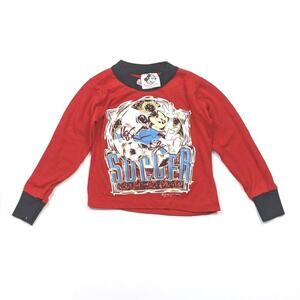 Vintage Walt Disney Company Shirt Boys Size 18-24m Mickey Mouse Soccer Graphic